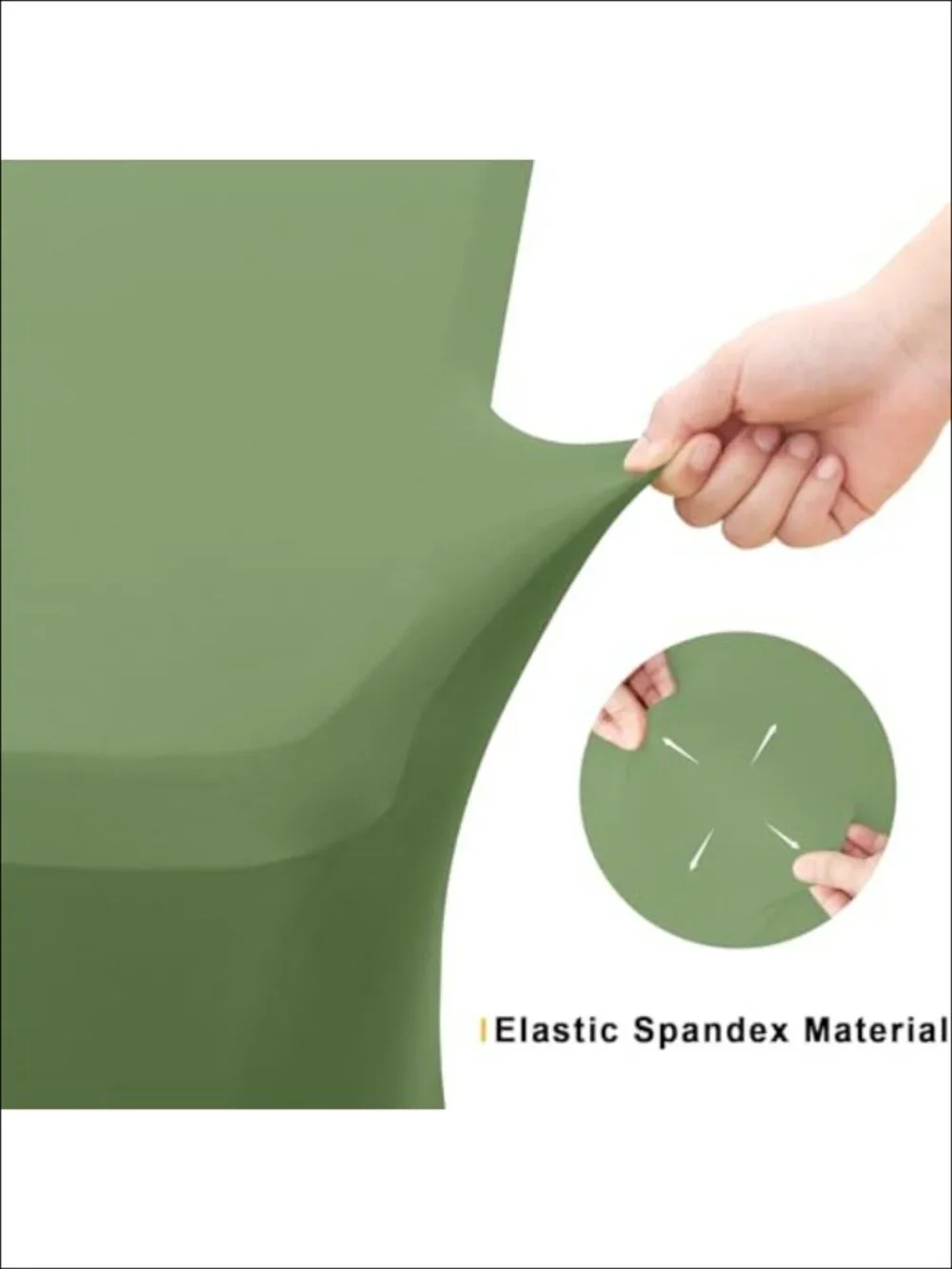 2 Pack Spandex Table Cloth 6FT Elastic Fitted Rectangular Tablecloth